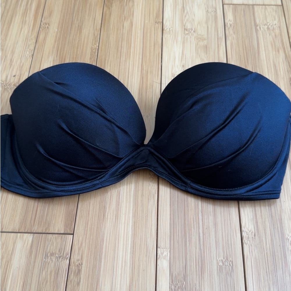 VS Black Strapless Bikini Top